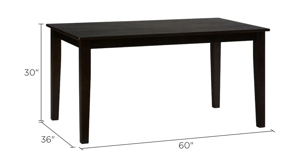 Simplicity Dining Table Dimensions
