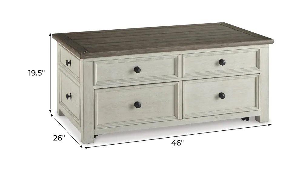 Bolanburg Coffee Table with Lift Top Dimensions