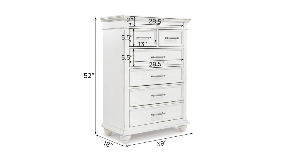 Kanwyn Chest of Drawers Dimensions
