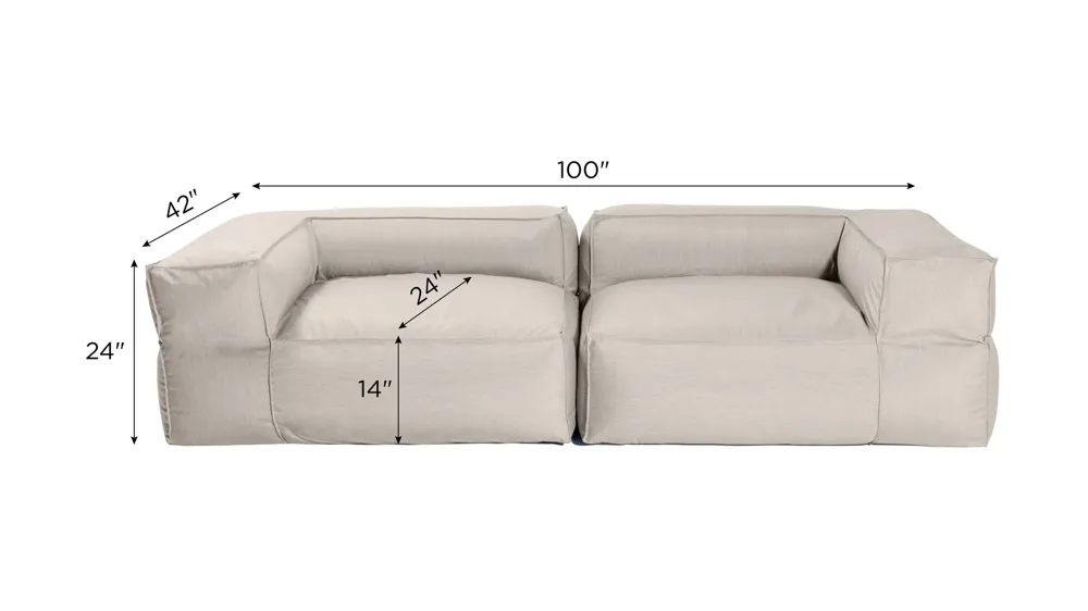 Spazio Outdoor Loveseat Dimensions