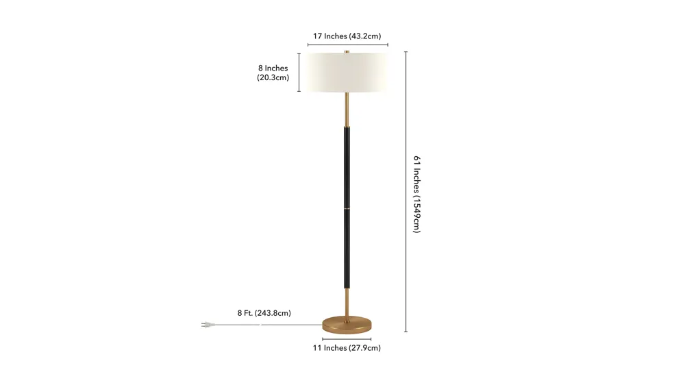 Cassius Floor Lamp Dimensions
