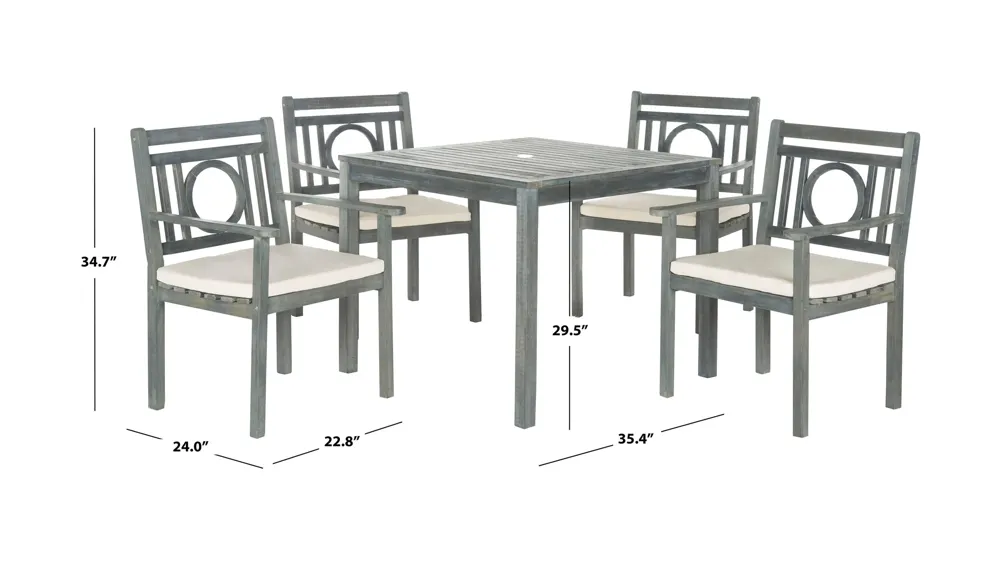 Danez 5-pc Dining Set Dimensions