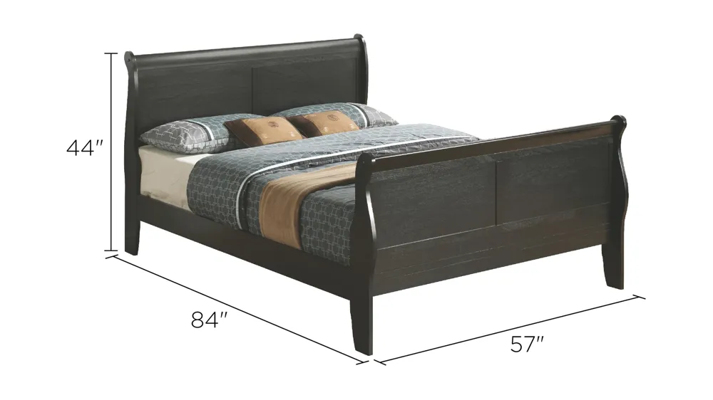 Rossie Sleigh Bed Dimensions