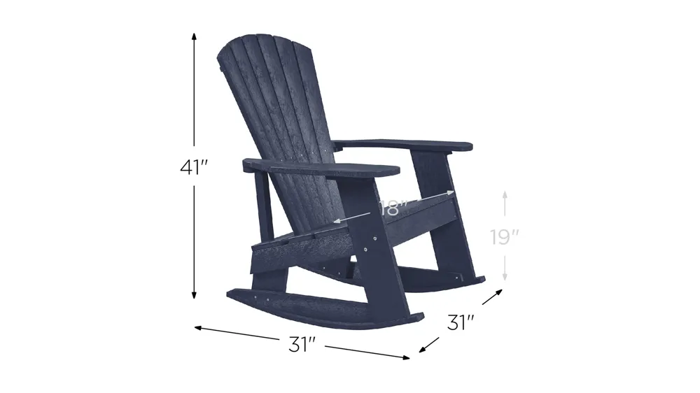 Capterra Casual Recycled Outdoor Adirondack Rocker Dimensions