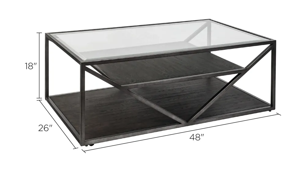Arista Rectangular Cocktail Table Dimensions