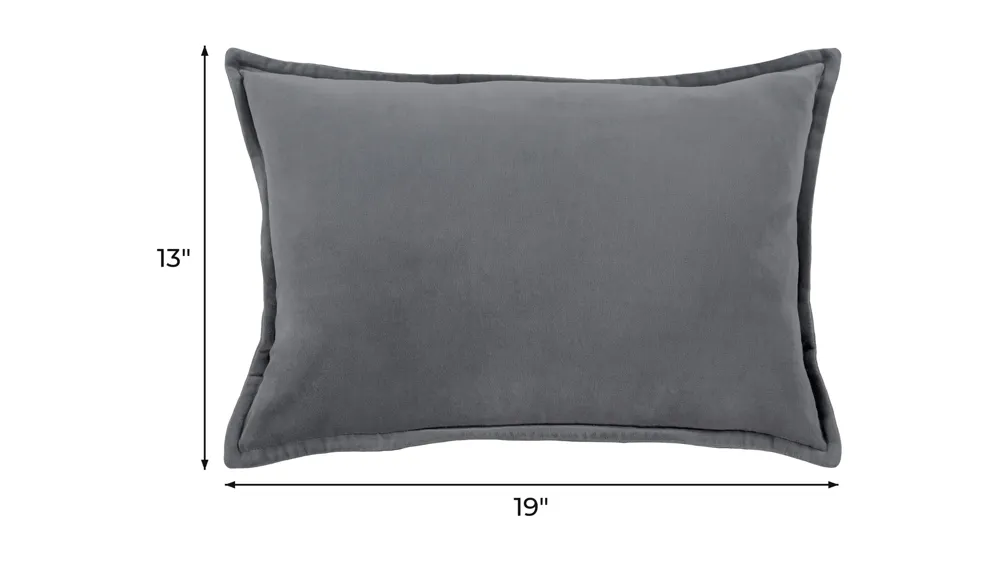 Cotton Velvet 13" x 19" Throw Pillow Dimensions