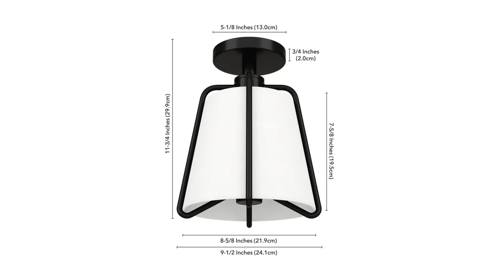 Mari Semi Flush Mount Dimensions