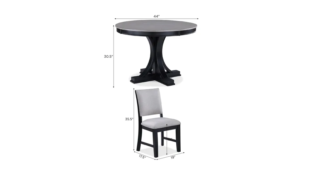 Harriet 5-pc. Dining Set Dimensions