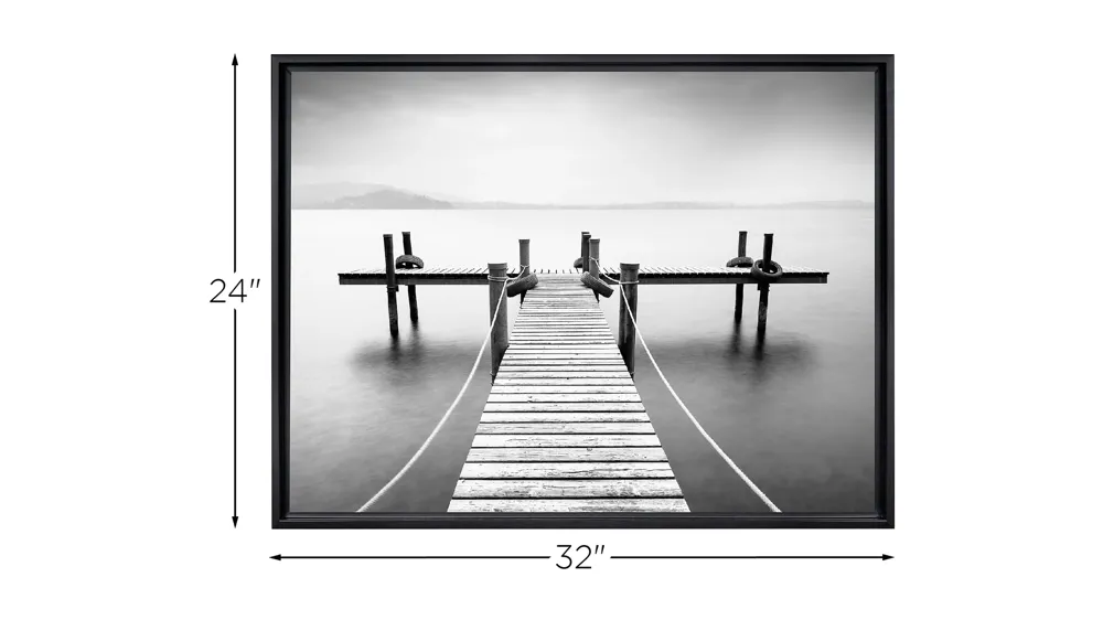 Stratton Lake Pier Canvas Wall Art Dimensions
