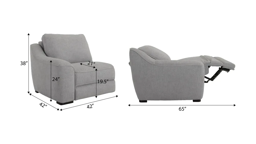 Atlas Left Arm Facing Dual Power Recliner w/ Immersive Audio Dimensions
