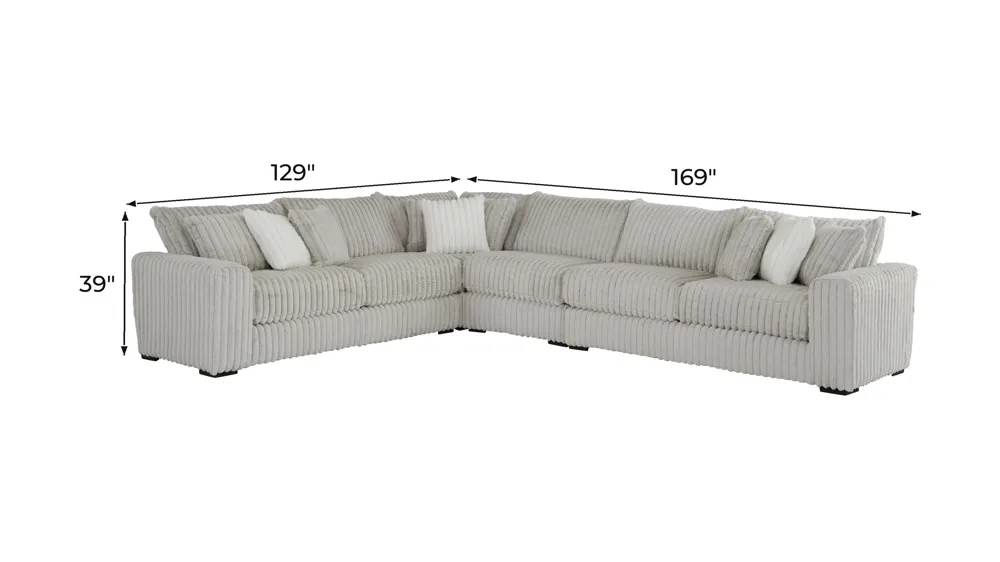 Onyx Moon 4-pc. Sectional Dimensions