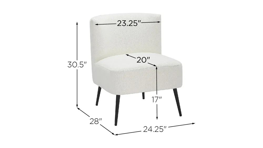 Fran Slipper Chair Dimensions