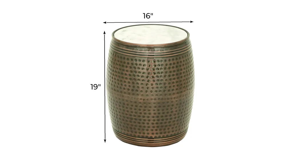 Ivy Collection Barrel Accent Table Dimensions