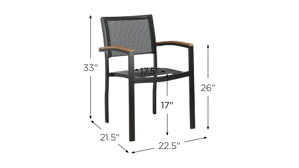 Diona Stackable Chair Dimensions