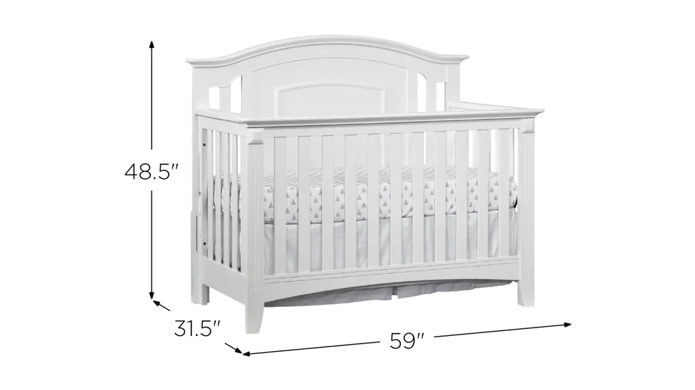 Willowbrook 4-in-1 Convertible Crib with Conversion Kit - 3-pc. Dimensions