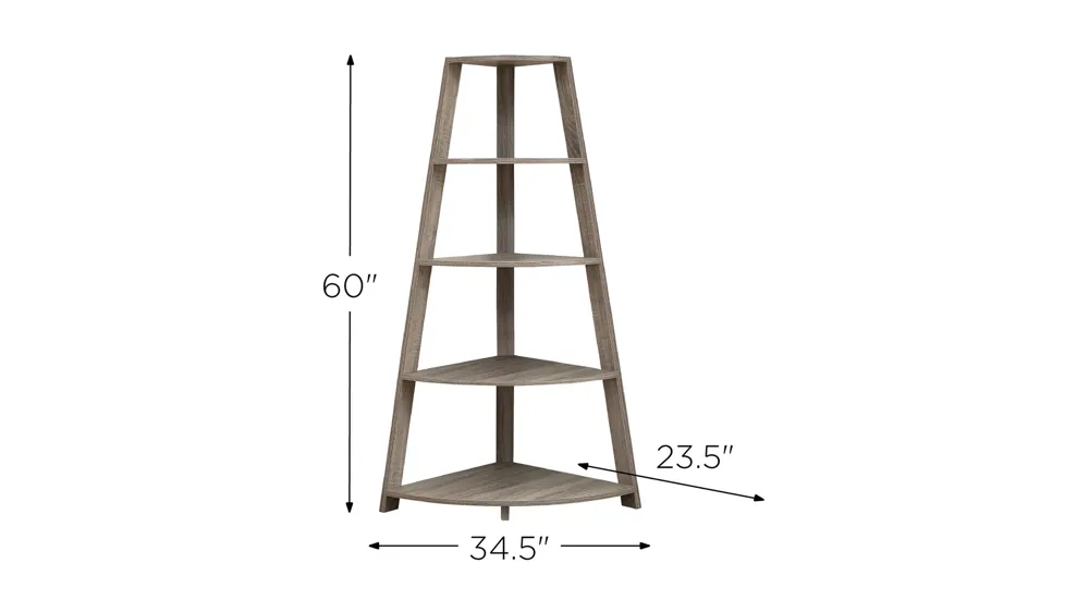 Adams Corner Bookcase Dimensions