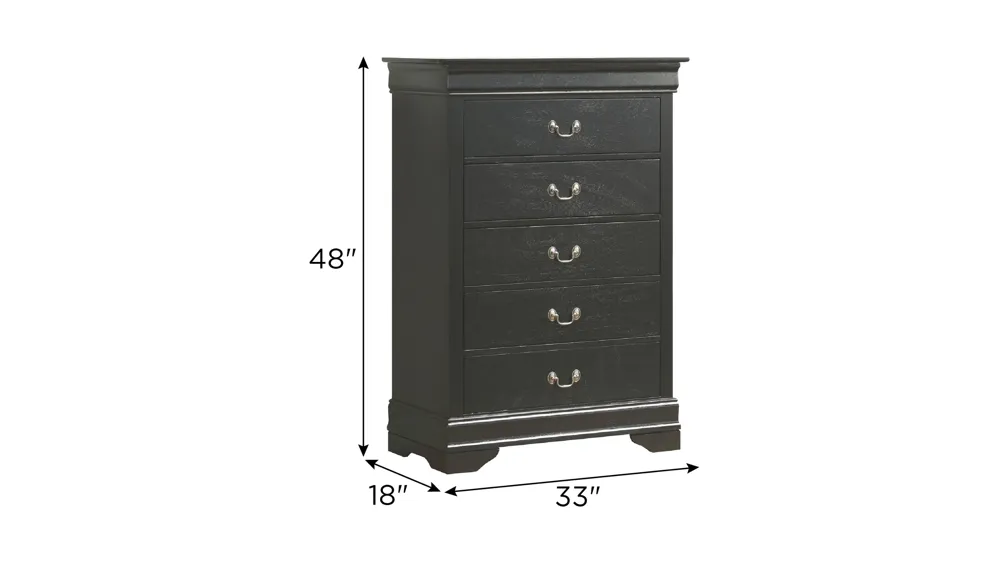 Rossie 5-Drawer Bedroom Chest Dimensions