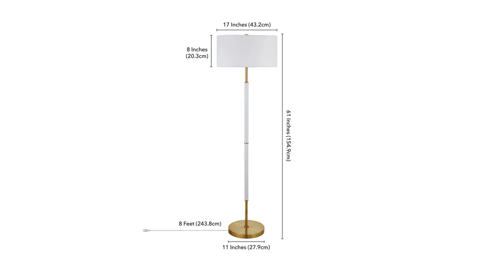 Cassius 2-Bulb Floor Lamp Dimensions