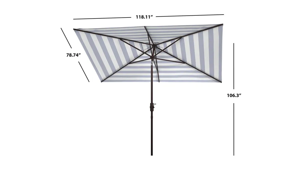 Marcie Outdoor Rectangular Umbrella Dimensions