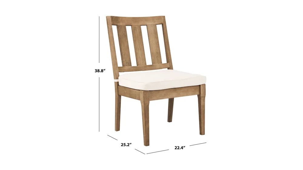 Rena Wooden Outdoor Dining Chair Dimensions