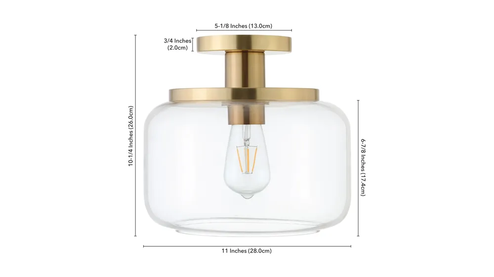 Gillian Semi Flush Mount Dimensions