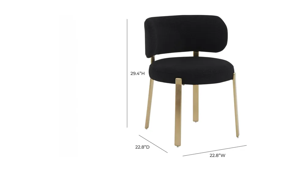 Margaret Boucle Dining Chair Dimensions