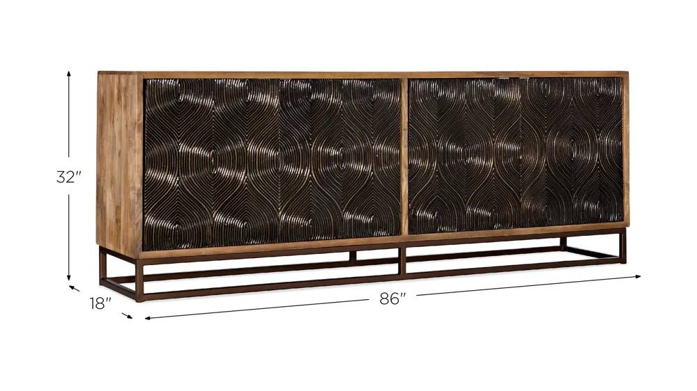 Swirl Door Entertainment Console Dimensions