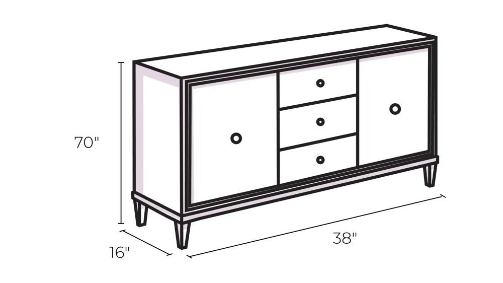 Loftus Buffet Dimensions