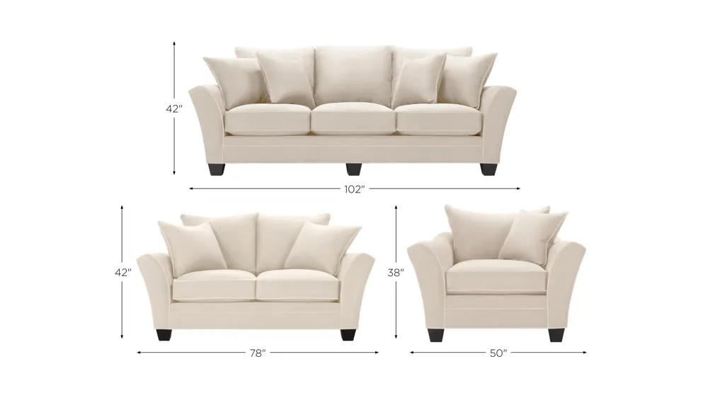 Briarwood Living Room Set Dimensions