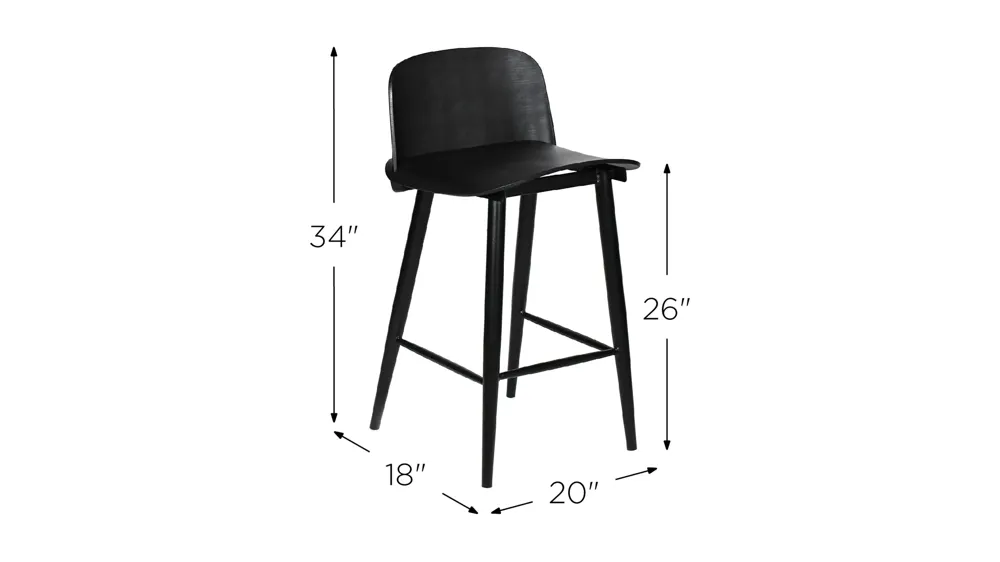 Looey Counter Stools -Set of 2 Dimensions