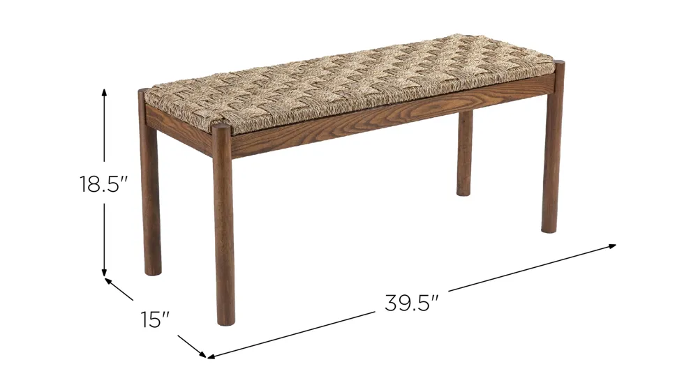 Amble Seagrass Bench Dimensions
