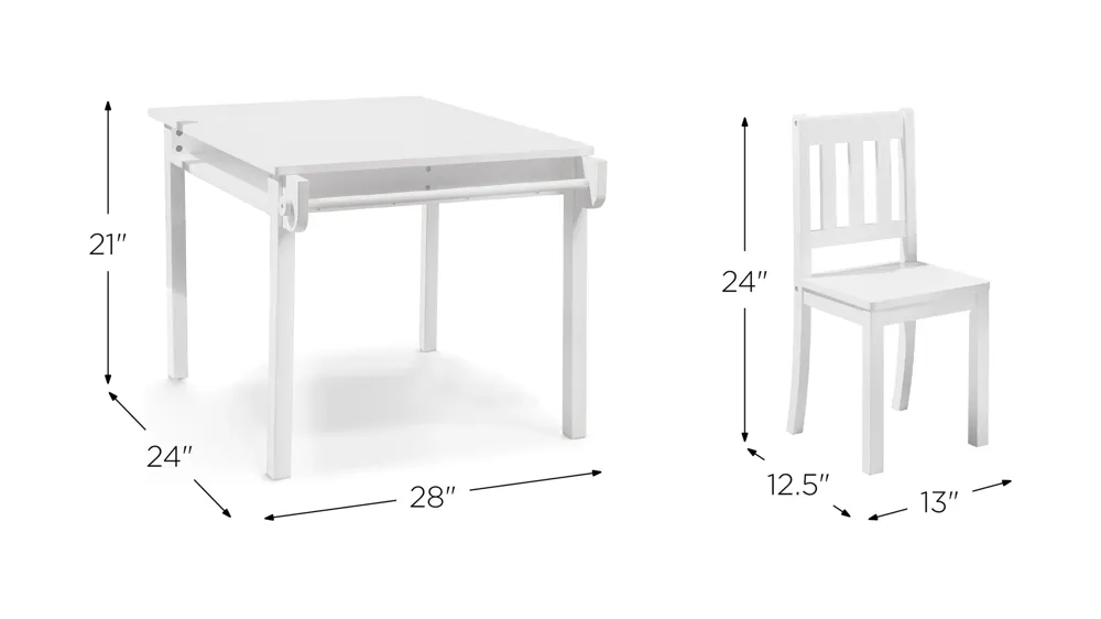 Imagination Table & Chair Set Dimensions