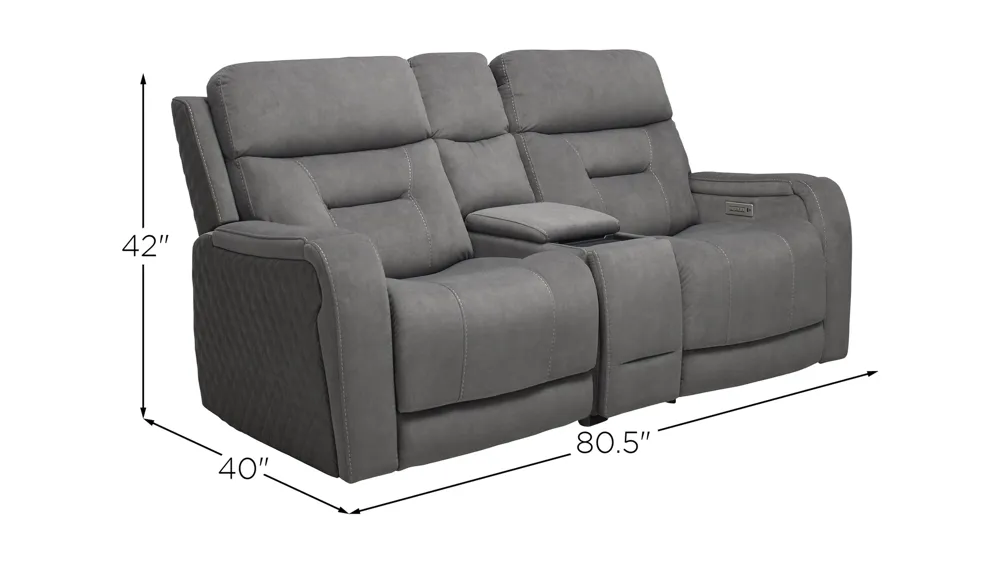 Irving 3-pc. Triple Power Console Loveseat Dimensions