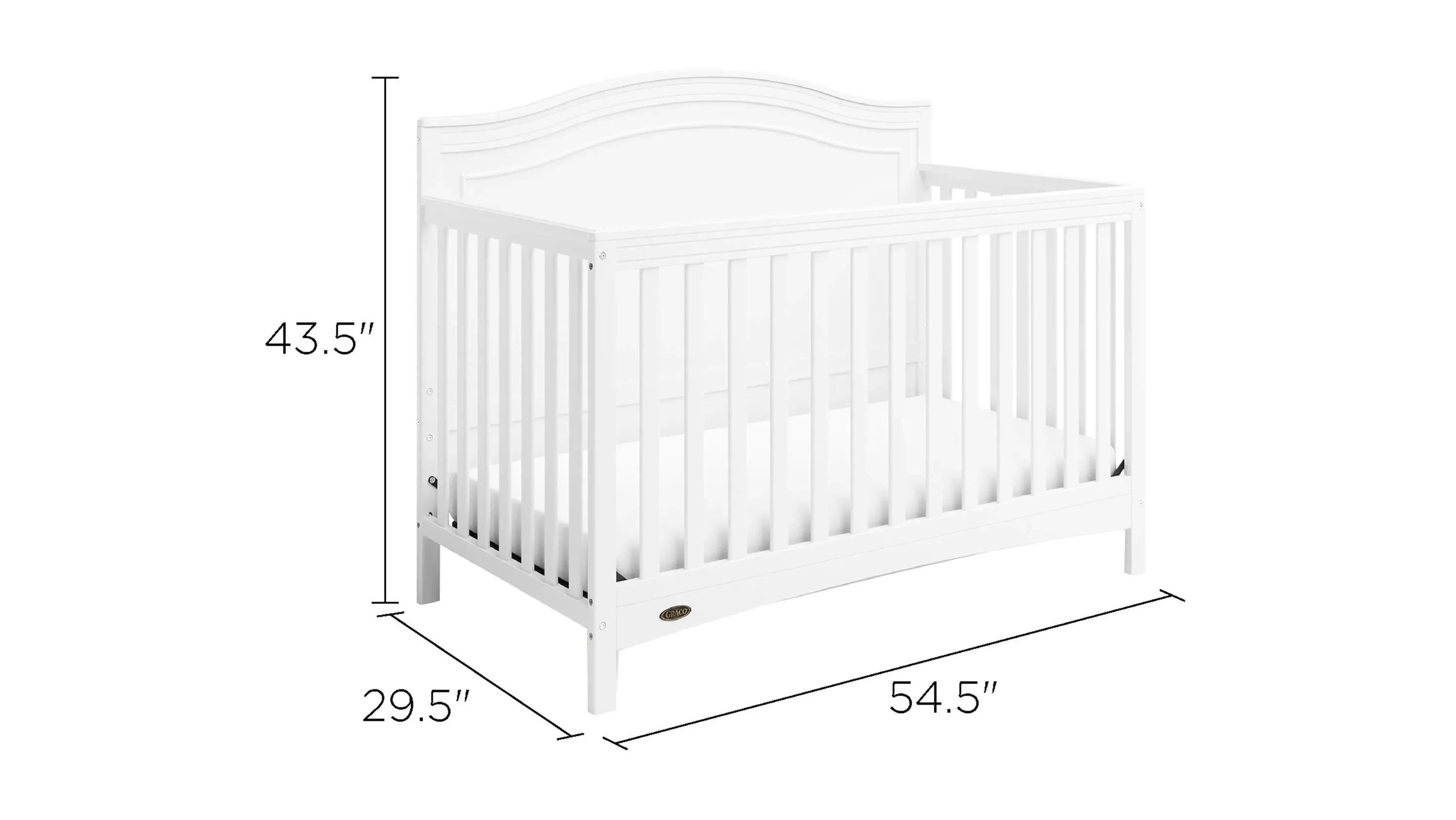 Paris 4-in-1 Convertible Crib Graco Color: White