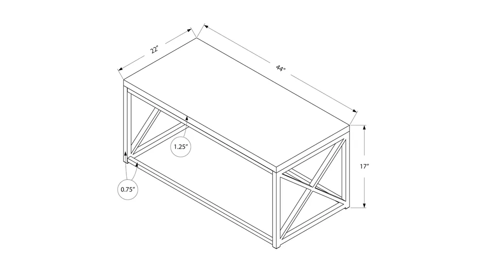 Haan Cocktail Table Dimensions