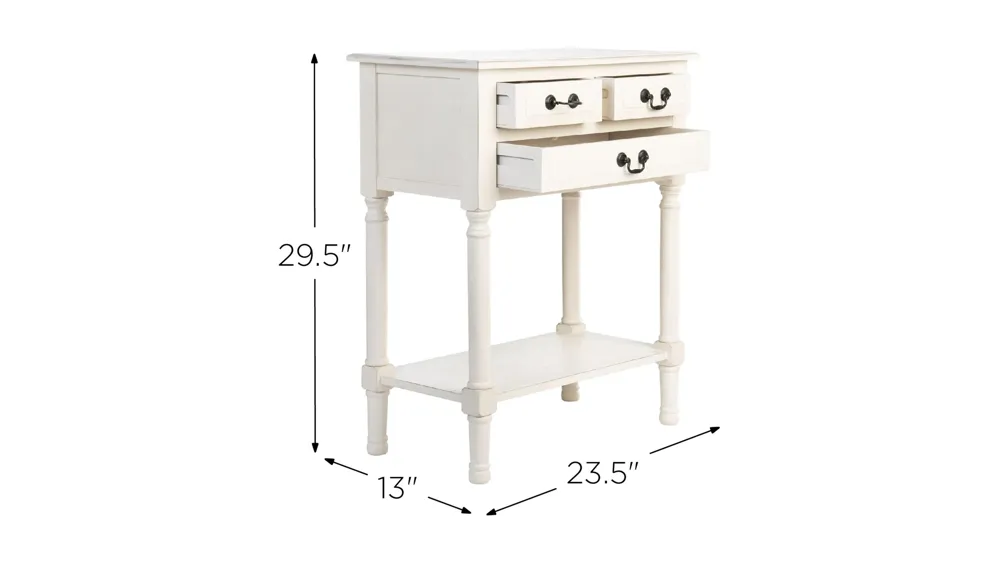 Lelia 3 Drawer Console Table Dimensions