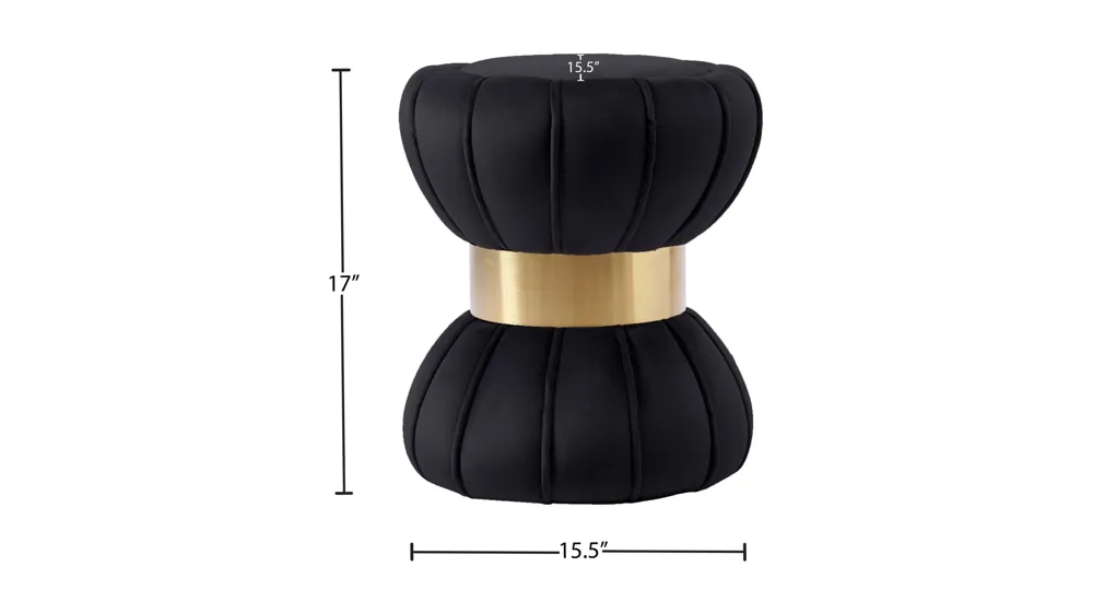 Vino Velvet Ottoman/Stool Dimensions