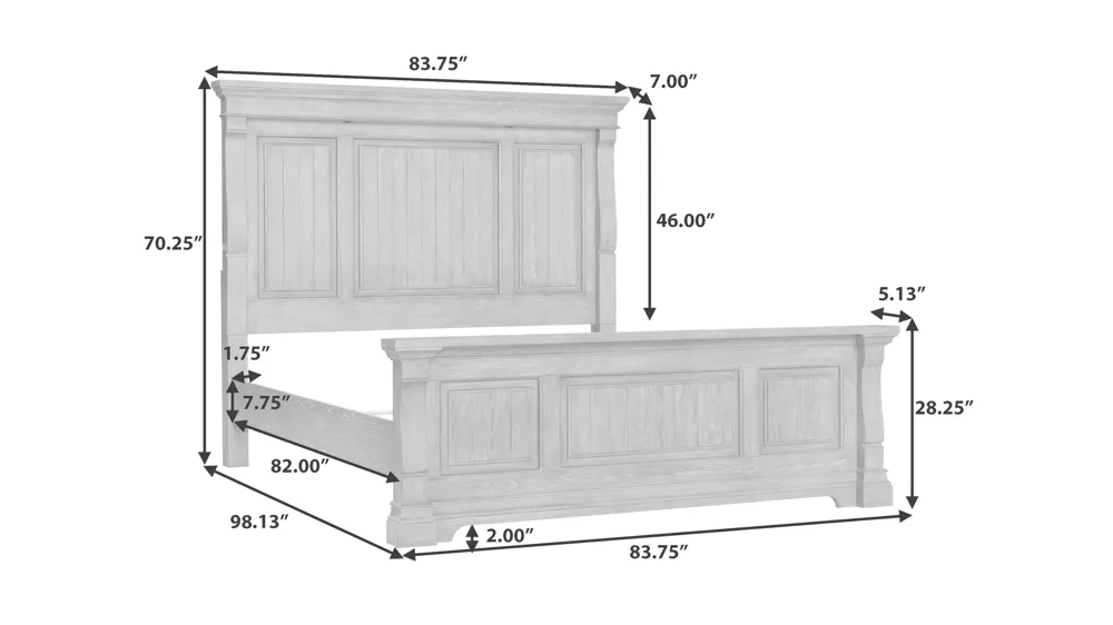 Lawson's Creek Panel Bed Dimensions