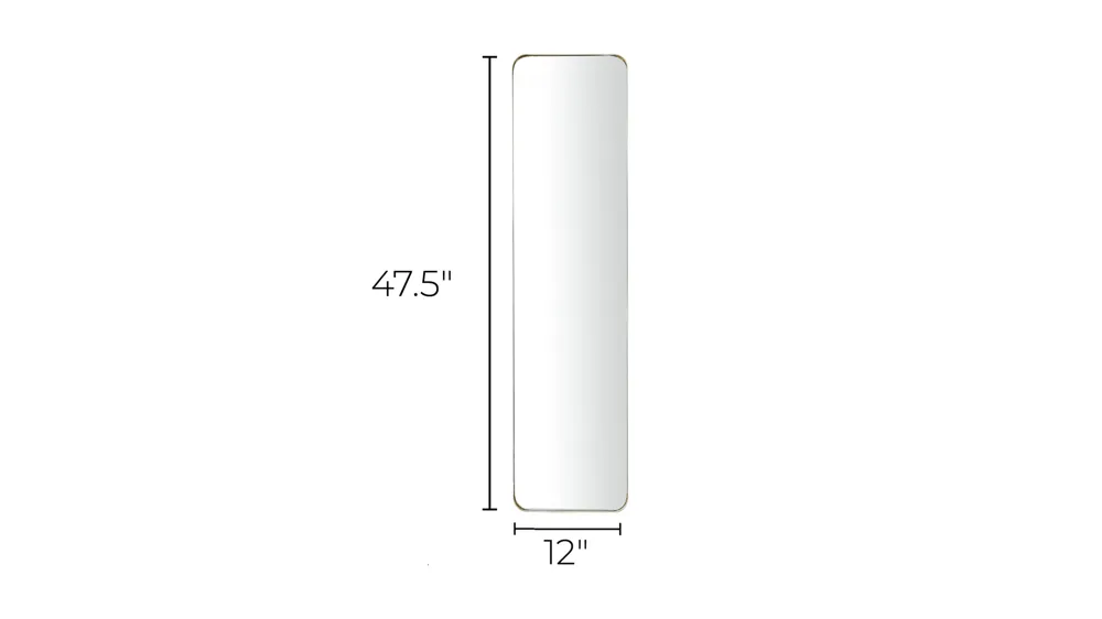 Ivy Collection Gold Metal Wall Mirror Dimensions