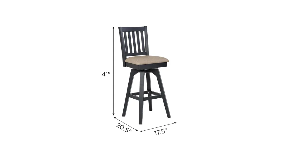 Autumn Winds Swivel Counter Stool - Set of 2 Dimensions