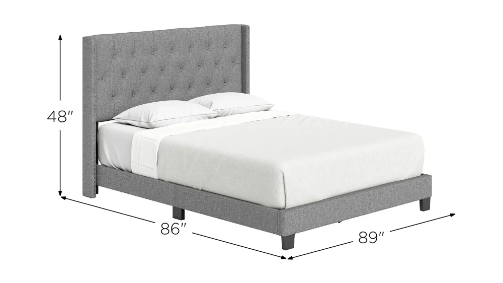 Madeira Fabric Platform Bed Dimensions