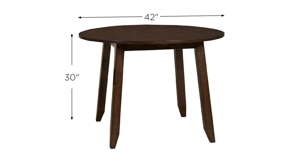 Kona Round Drop Leaf Dining Table Dimensions