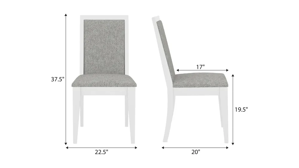 Gourmet V Dining Chair Dimensions