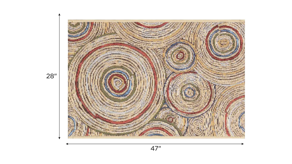 Esencia Basket Circles Indoor/Outdoor Mat Dimensions