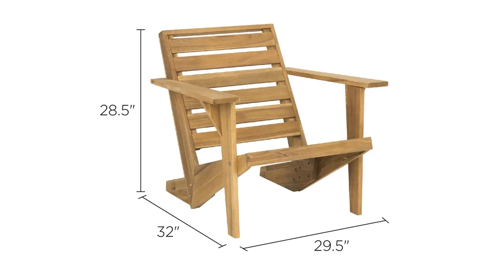 Lanty Outdoor Adirondack Chair Dimensions