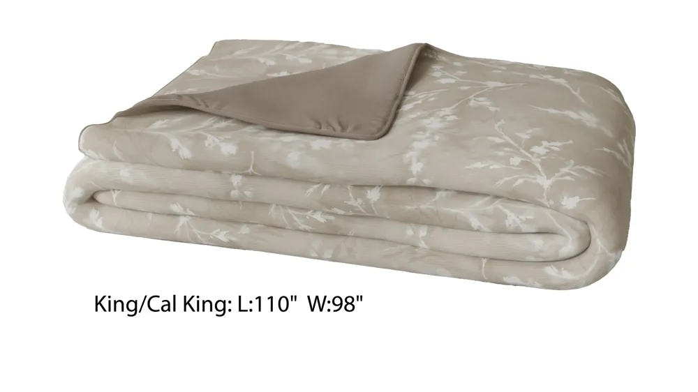 PureCare Floral Press Cooling Duvet Cover (King/Cal King) Dimensions