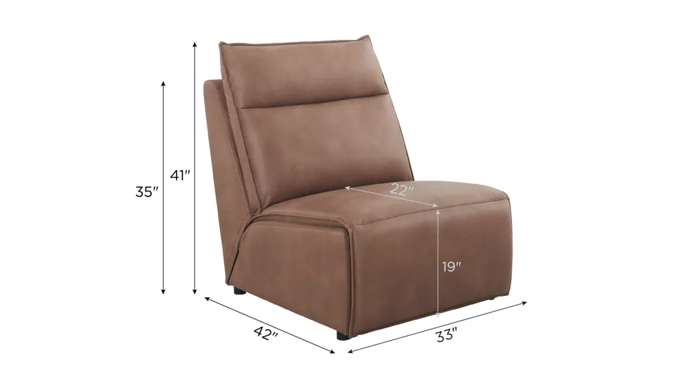 ModularTwo Armless Chair Dimensions