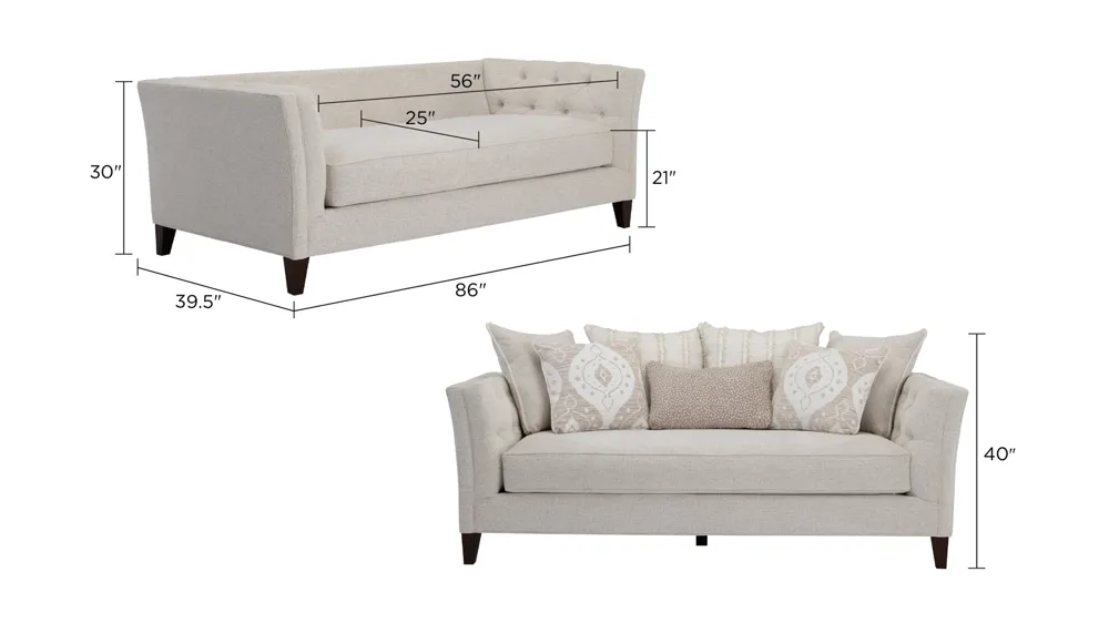 Callie Apartment Sofa Dimensions