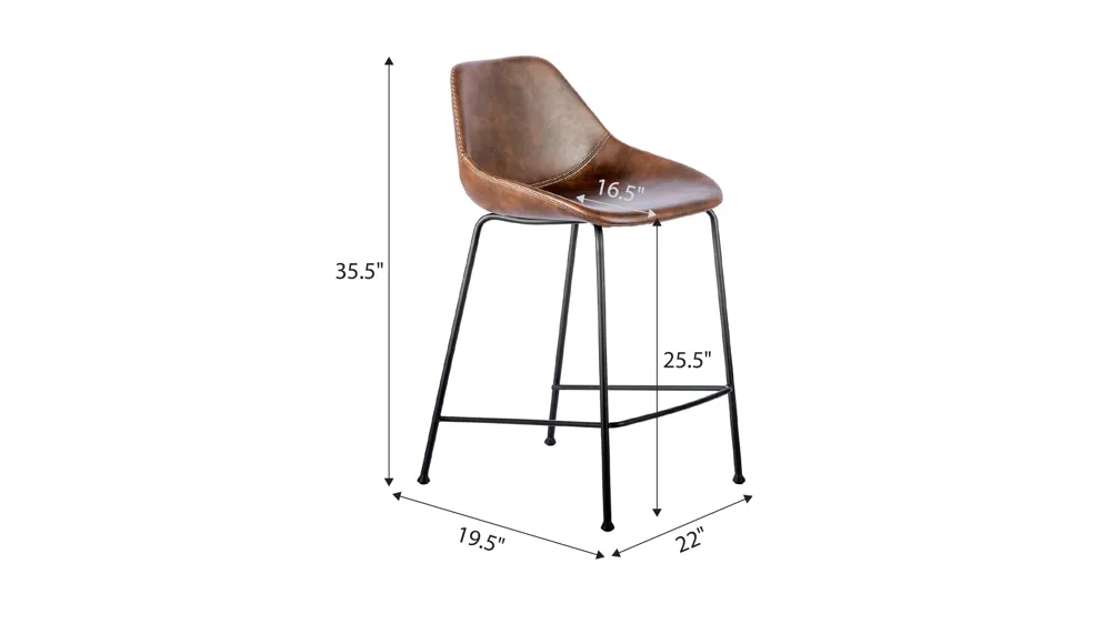 Corinna Counter Stool -Set of 2 Dimensions