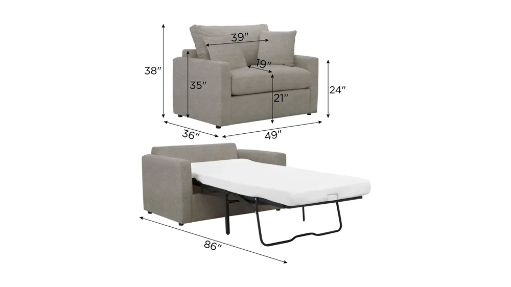 Penny Twin Sleeper Dimensions